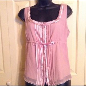Gianni Bini silk top in dusty rose